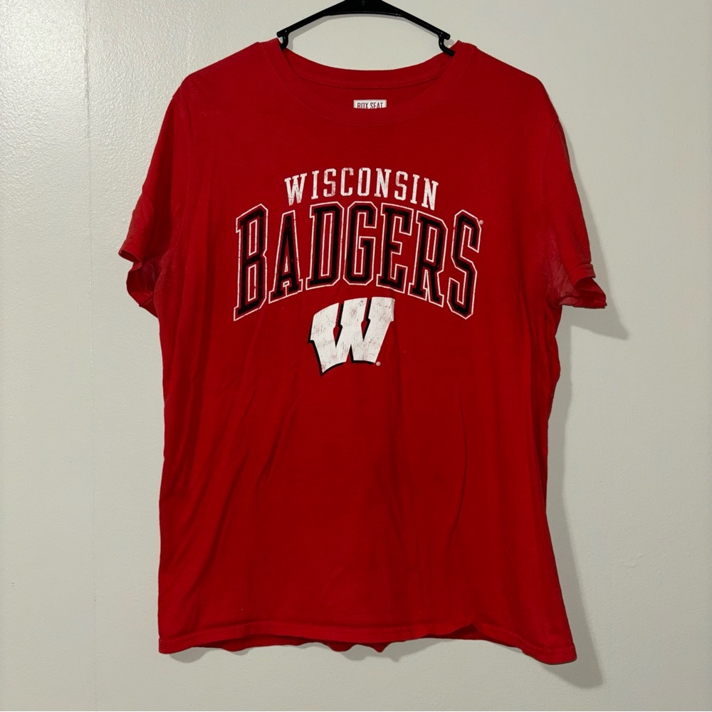 Box Seat Red Wisconsin Badgers T-Shirt